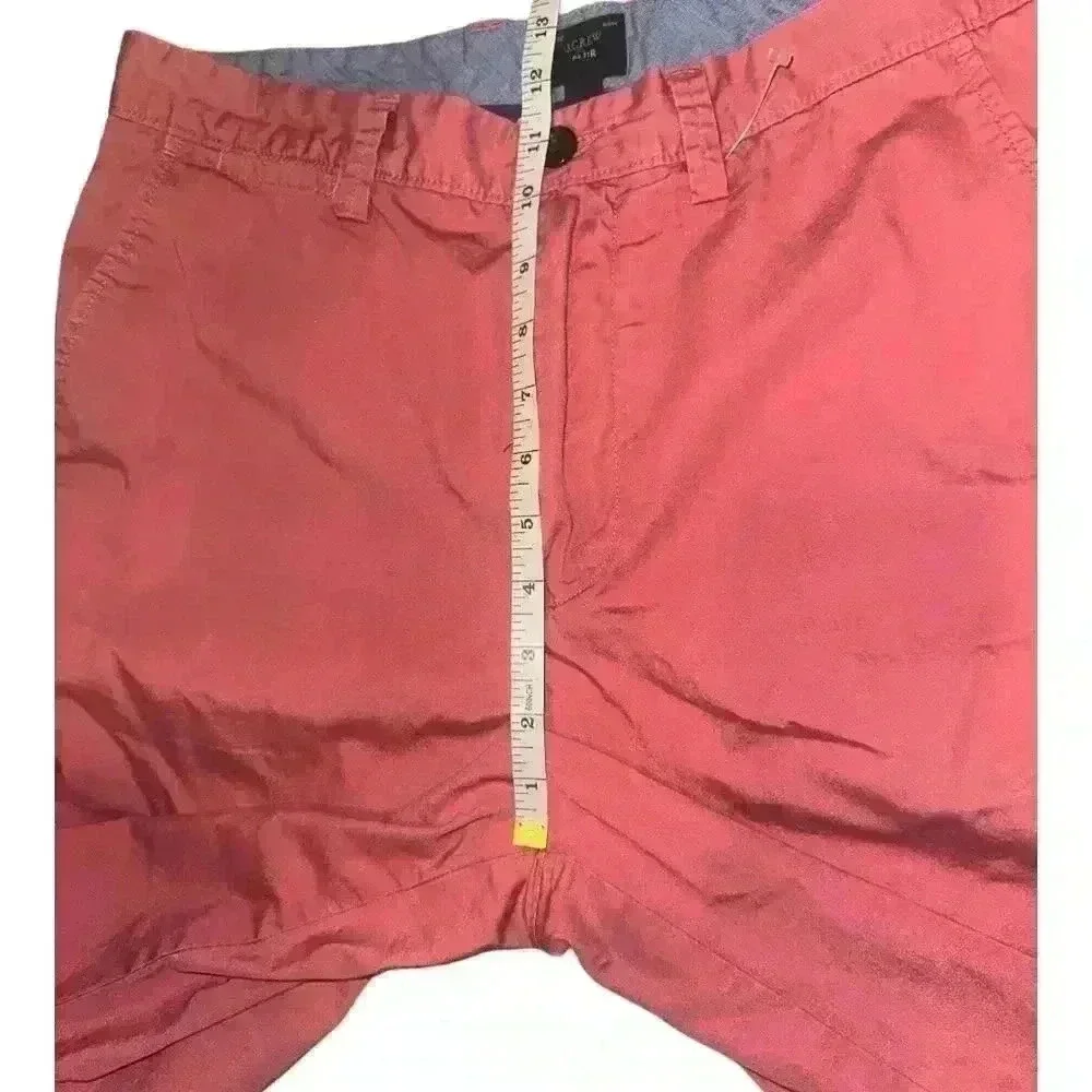 J Crew Club Mens Salmon Chino Shorts, Size 33